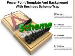Powerpoint template and background with business scheme trap