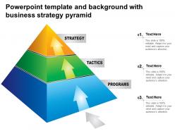 Powerpoint template and background with business strategy pyramid