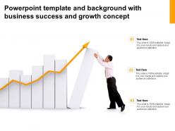 Powerpoint template and background with business success and growth concept