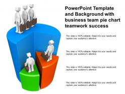 Powerpoint template and background with business team pie chart teamwork success