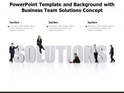 Powerpoint template and background with business team solutions concept
