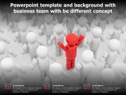 Powerpoint template and background with business team with be different concept