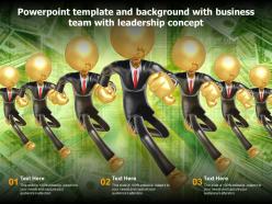 Powerpoint template and background with business team with leadership concept