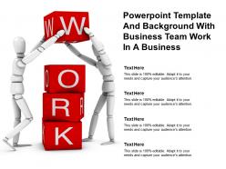 Powerpoint template and background with business team work in a business