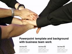 Powerpoint template and background with business team work