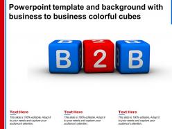 Powerpoint template and background with business to business colorful cubes