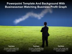 Powerpoint template and background with businessman watching business profit graph