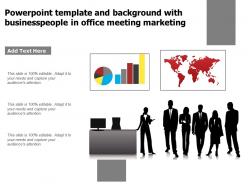 Powerpoint template and background with businesspeople in office meeting marketing