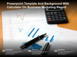 Powerpoint template and background with calculator on business marketing report