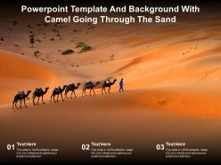 Powerpoint template and background with camel going through the sand