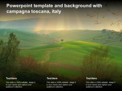 Powerpoint template and background with campagna toscana italy