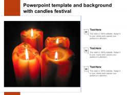 Powerpoint template and background with candles festival