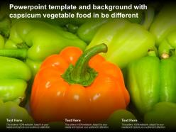 Powerpoint template and background with capsicum vegetable food in be different