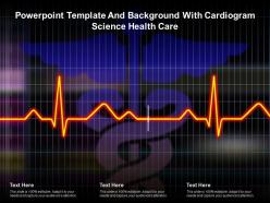 Powerpoint template and background with cardiogram science health care