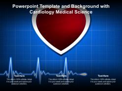 Powerpoint template and background with cardiology medical science