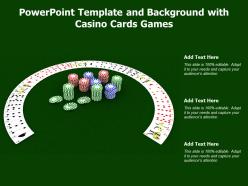 Powerpoint template and background with casino cards games