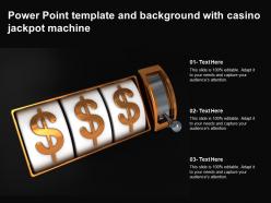 Powerpoint template and background with casino jackpot machine
