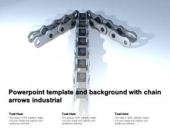 Powerpoint Template And Background With Chain Arrows Industrial