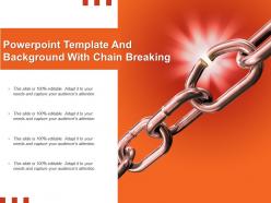 Powerpoint template and background with chain breaking