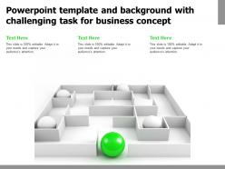 Powerpoint template and background with challenging task for business