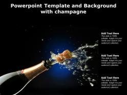 Powerpoint template and background with champagne