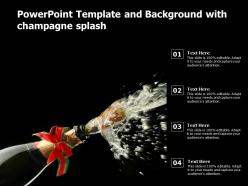 Powerpoint template and background with champagne splash