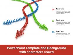 Powerpoint template and background with characters crowd