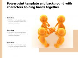 Powerpoint template and background with characters holding hands together