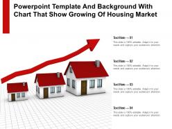 Powerpoint template and background with chart that show growing of housing market