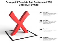 Powerpoint template and background with check list symbol