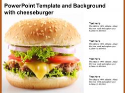 Powerpoint template and background with cheeseburger