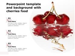 Powerpoint template and background with cherries food
