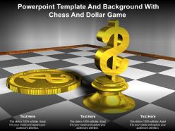 Powerpoint template and background with chess and dollar game