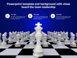 Powerpoint template and background with chess board the team leadership