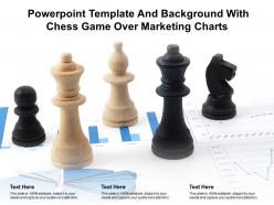 Powerpoint template and background with chess game over marketing charts