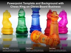 Powerpoint template and background with chess king on chess board business