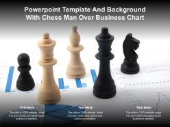 Powerpoint template and background with chess man over business chart
