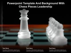 Powerpoint template and background with chess pieces leadership
