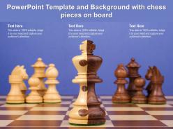 Powerpoint template and background with chess pieces on board