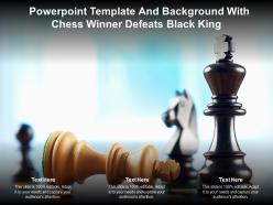 Powerpoint template and background with chess winner defeats black king