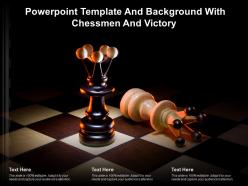 Powerpoint template and background with chessmen and victory
