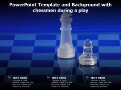 Powerpoint template and background with chessmen during a play