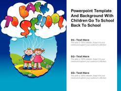 Powerpoint template and background with children go to school back to school