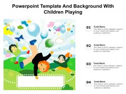 Powerpoint template and background with children playing