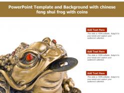 Powerpoint template and background with chinese feng shui frog with coins