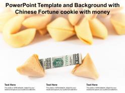 Powerpoint template and background with chinese fortune cookie with money