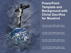 Powerpoint template and background with christ sacrifice for mankind