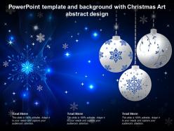 Powerpoint template and background with christmas art abstract design