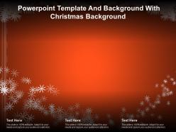 Powerpoint template and background with christmas background