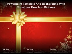 Powerpoint template and background with christmas bow and ribbons